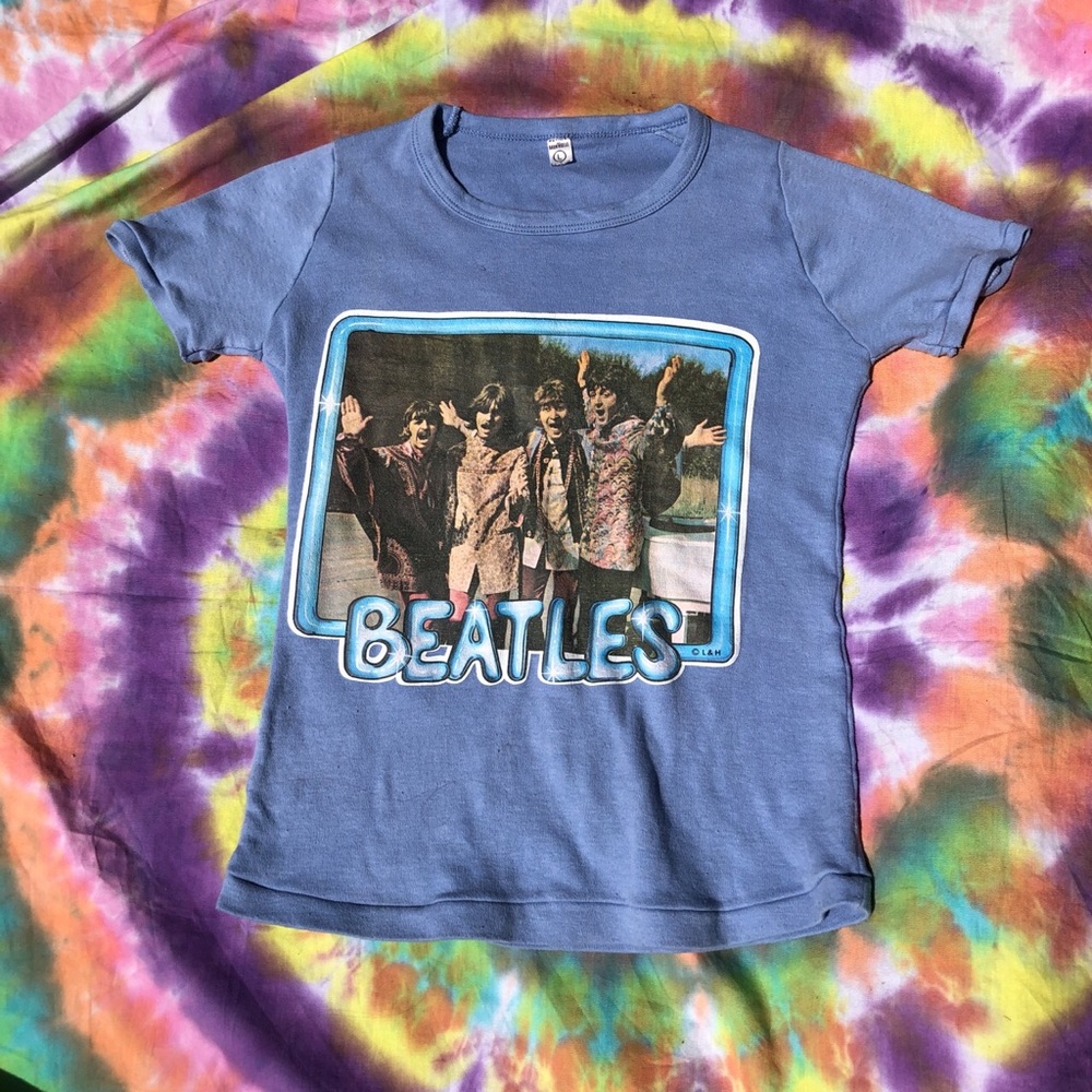 70s vintage Beatles Iron-on Shirt